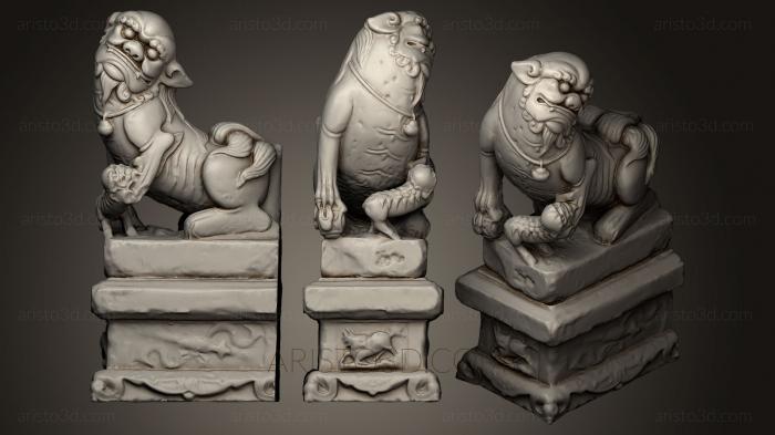 Figurines lions tigers sphinxes (STKL_0243) 3D model for CNC machine